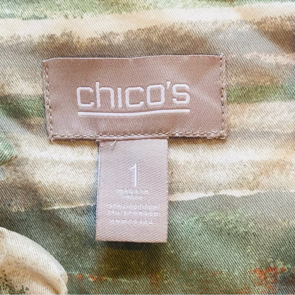 Chicos Size 1 Lightweight Open Front Multi Colore… - image 6